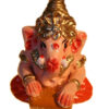 Ganesh muzikantje geverfd, klein (orgel)