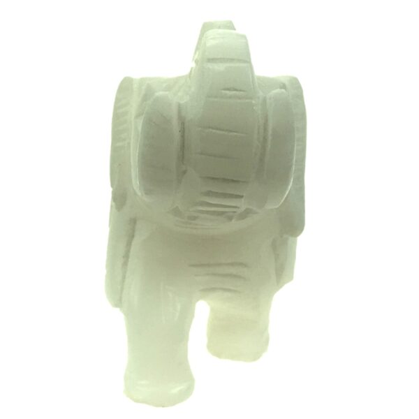 olifant in olifant albast - slurf omhoog - 7,5 cm - Afbeelding 2