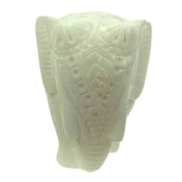 olifant in olifant albast - slurf naar beneden - 7,5 cm - Afbeelding 2