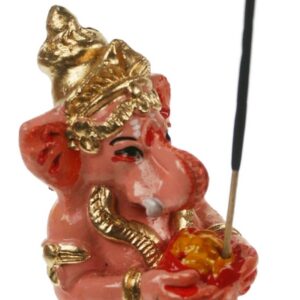 Ganesh middel liggend + geverfd - Puja