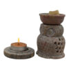 Aromalamp speksteen gekerfd - uil