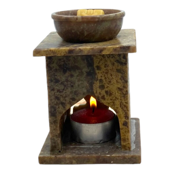 Aromalamp - speksteen - gekerfde engel - Afbeelding 4