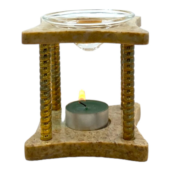 Aromalamp - speksteen - koper pilaar (groot) - Afbeelding 6