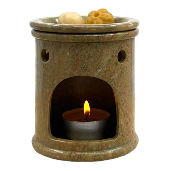 Aromalamp - speksteen - gekerfd