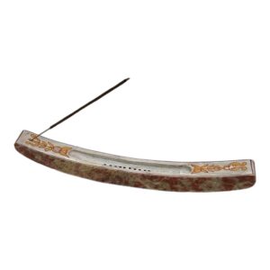 Wierookhouder - speksteen - slee lang geverfd