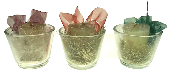 glaasje met natuurlijk geurkaarsje - Afbeelding 2