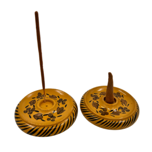 Wierookhouder speksteen handbeschilderd