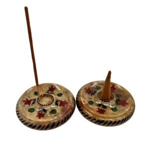 Wieroohouder speksteen handbeschilderd