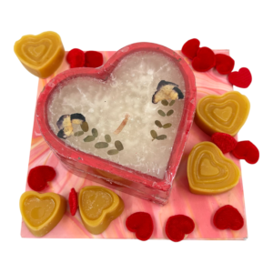 Geurkaars terracotta hartvorm