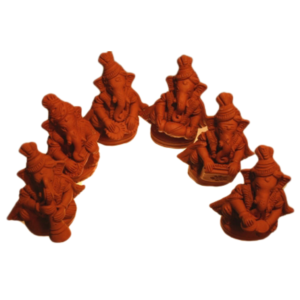 Terracotta Ganesh muzikantjes, groot (orkest)